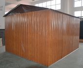 Le milieu en bois de couleur a galvanisé le hangar en acier de jardin en métal, les kits modulaires 10x8 pi de hangar de jardin