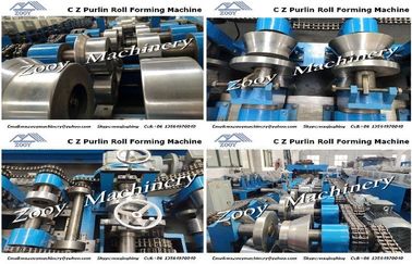Petit pain linéaire mobile de Guider de guide de glissière formant la machine pour des Purlins de C Z