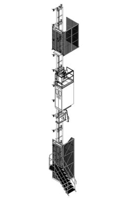 12/18/24 grues de support et de pignon de passager pour le chantier 300kg 500kg 750kg