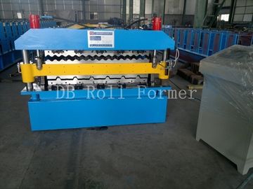 5.5KW a galvanisé le petit pain de double couche de tôle d'acier formant la machine pour IBR et ridée