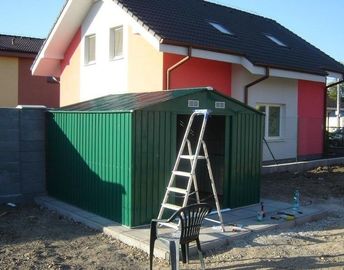 Le stockage vert de jardin en métal de 12x10 pi a jeté l'électrodéposition de zinc, Assemblée facile