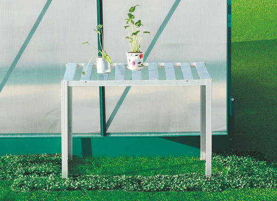 Pièces de rechange de serre chaude de cadre et accessoires en aluminium, étape de jardin avec la rangée simple